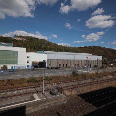 Bild vergr&ouml;&szlig;ern: Blick vom Bahnhof aus auf das kulturWERKwissen